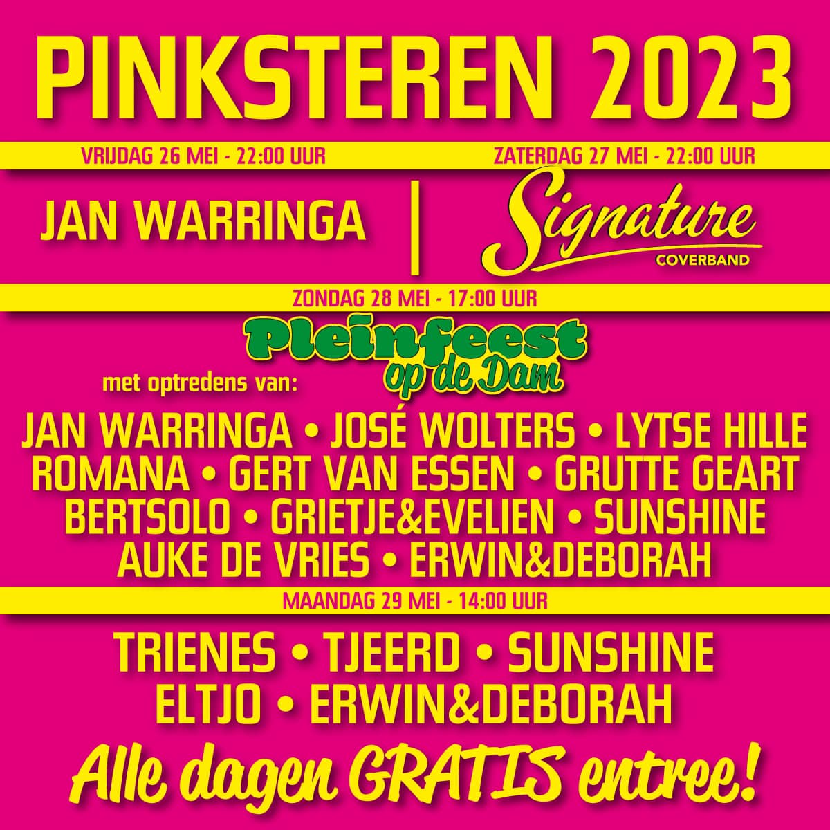 Pleinfeest Op De Dam
