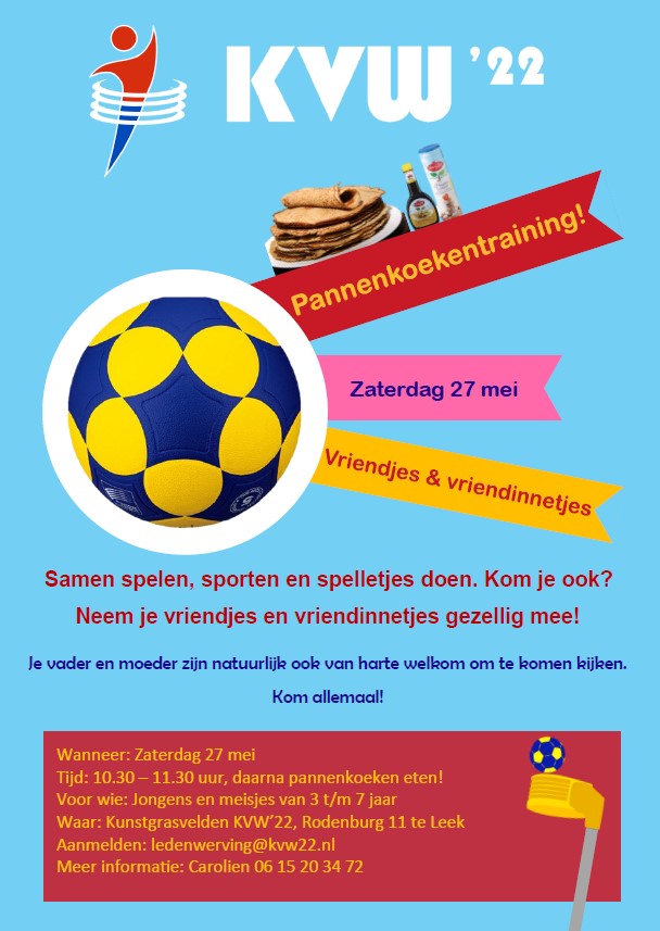 Pannenkoekentraining bij KVW'22